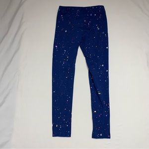 Navy Blue Glitter Legging Girl’s 12 Pull On Elastic Waist Glitter Shimmer Pants
